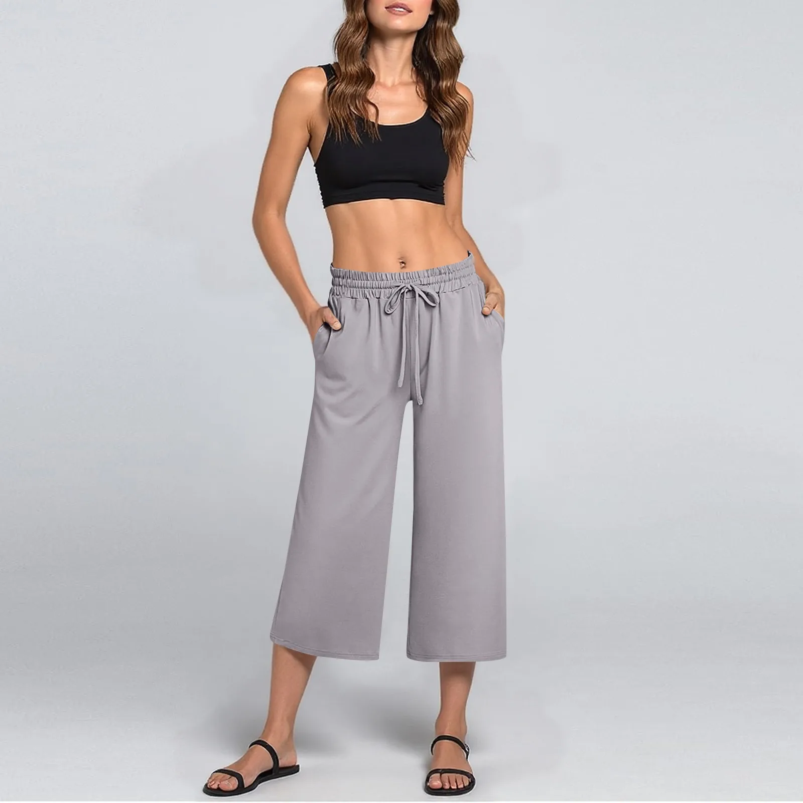 Gym Clothes Women'S High Waist Adjustable Knot Flowy Cotton And Linen Trousers Wide Leg Pants Women'S Summer Pants Wide Pants
Gym Clothes Women'S High Waist Adjustable Knot Flowy Cotton And Linen Trousers Wide Leg Pants Women'S Summer Pants Wide Pants