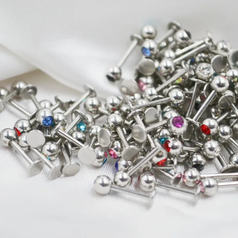 50pcs Body Jewelry Gems Lip Labret Bar Piercing Ear Tragus Cartilage Earrings Stud Monroe Piercing 16gX8MMX3MM
50pcs Body Jewelry Gems Lip Labret Bar Piercing Ear Tragus Cartilage Earrings Stud Monroe Piercing 16gX8MMX3MM