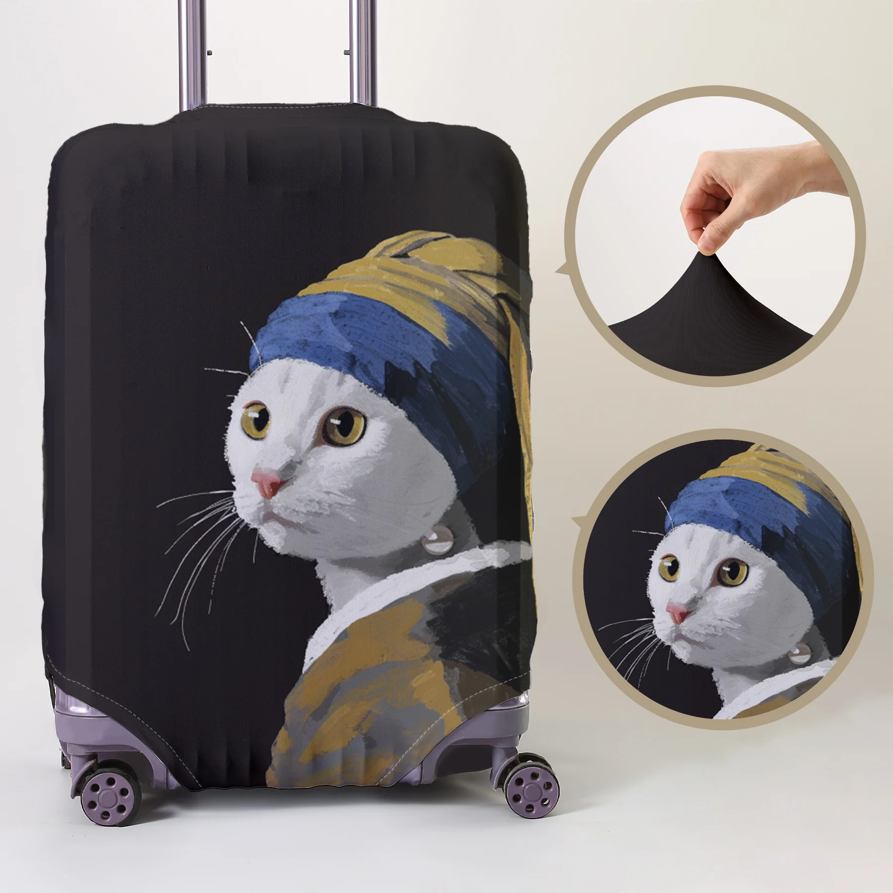 Girl Cat Pattern Luggage Protective Cover, suitable for 18-32 inch luggage covers, luggage handle gloves, travel accessories
Girl Cat Pattern Luggage Protective Cover, suitable for 18-32 inch luggage covers, luggage handle gloves, travel accessories