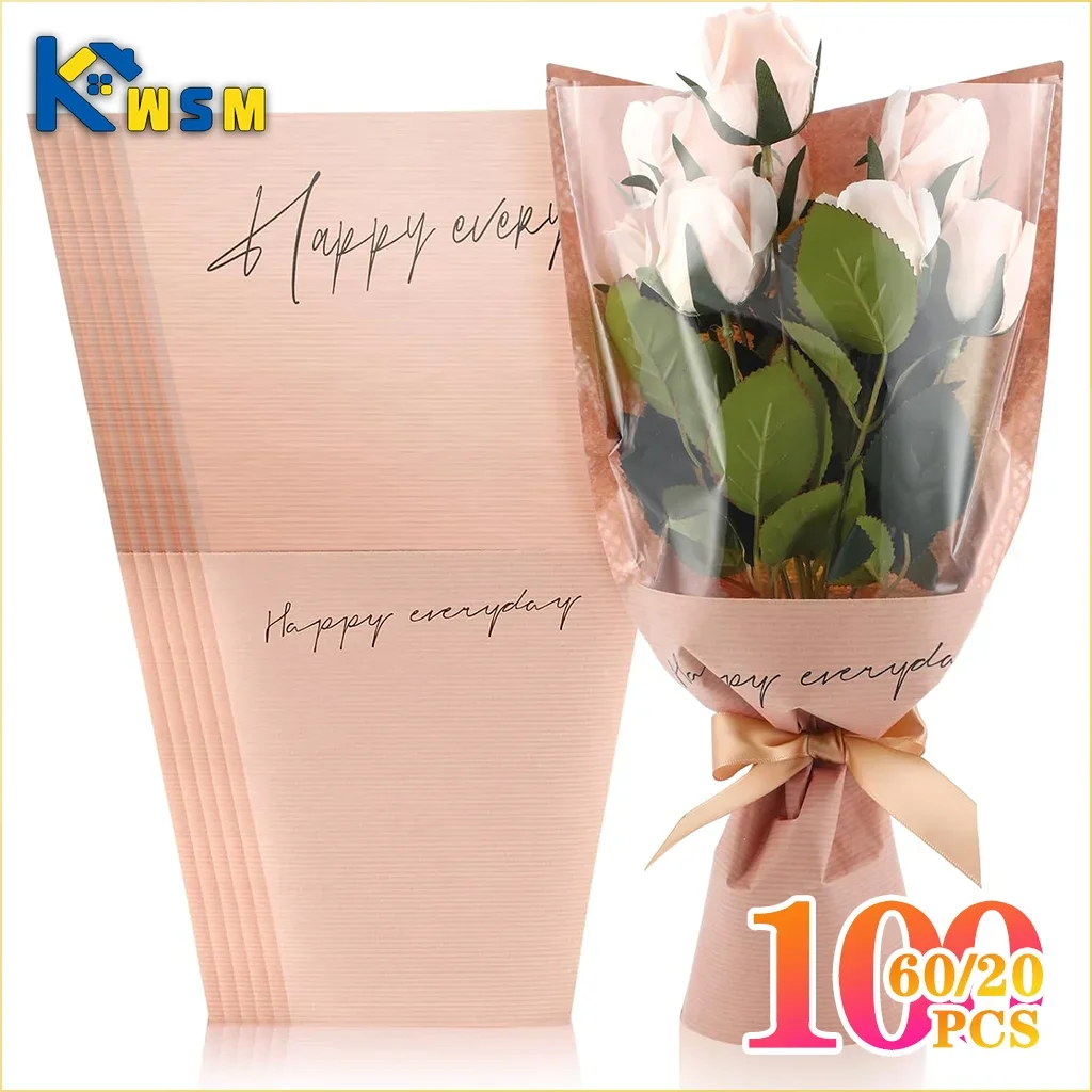 100PCS Transparent Floral Packaging Bags Roses Packaging Cowhide Bouquet Bag Happy Every Day Bags Mothers Day Gift Bags Gift bag
100PCS Transparent Floral Packaging Bags Roses Packaging Cowhide Bouquet Bag Happy Every Day Bags Mothers Day Gift Bags Gift bag