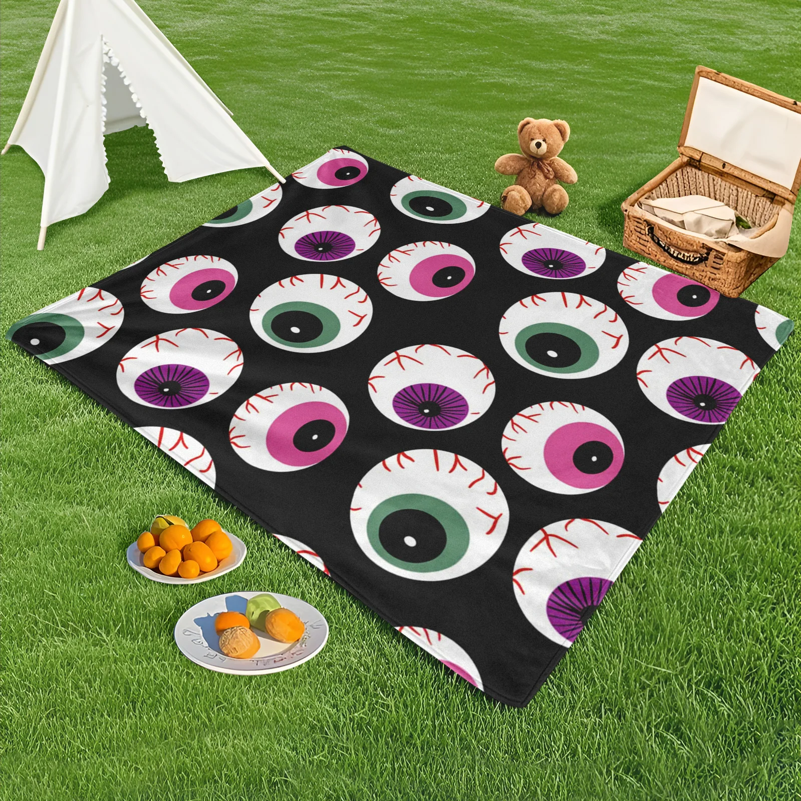 Repeating Eye Pattern Black And Pink Blanket For Outdoor Use With Bold And Eye-Catching Design For A Striking Look
Repeating Eye Pattern Black And Pink Blanket For Outdoor Use With Bold And Eye-Catching Design For A Striking Look