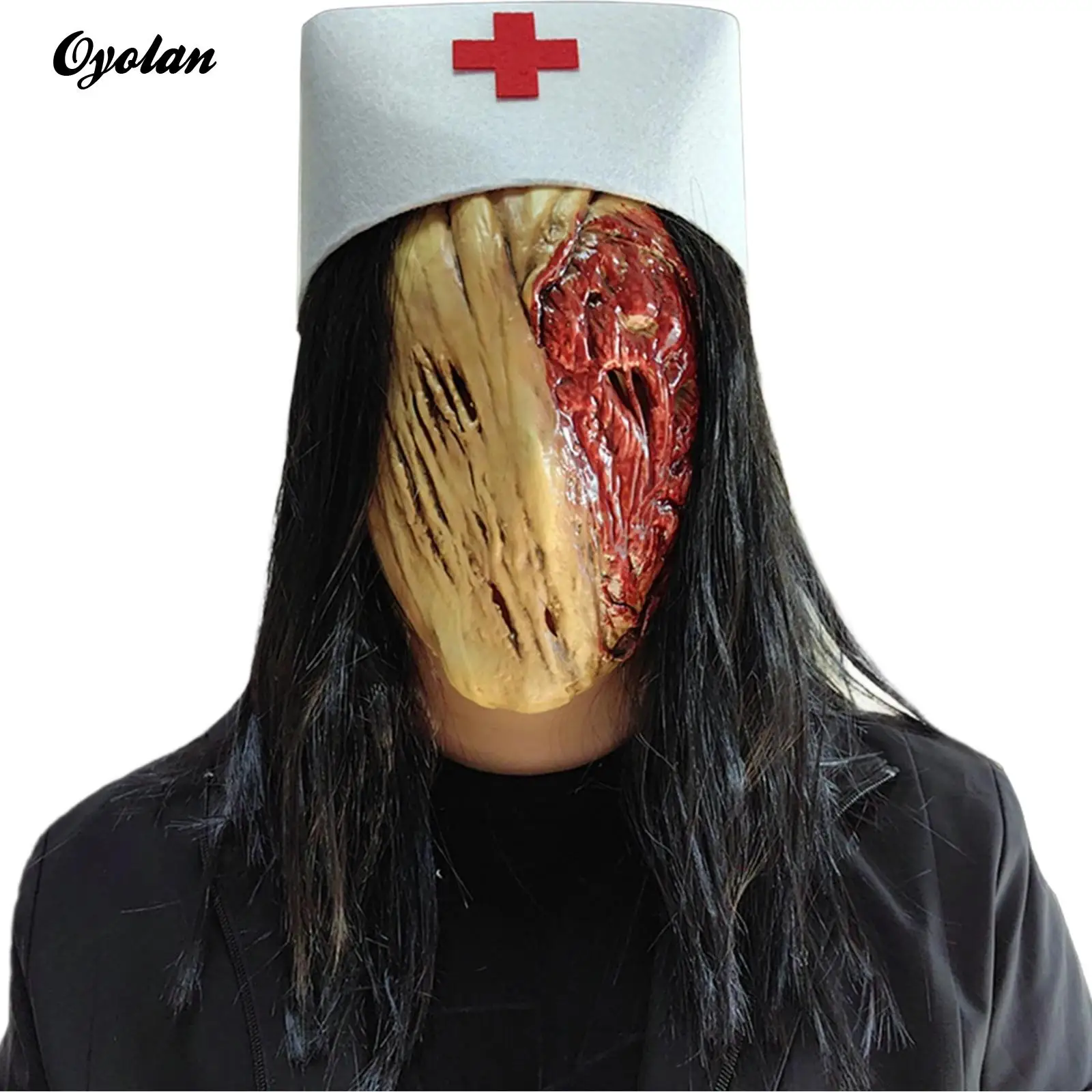 Adult Demon Ghost Nurse Mask Halloween Latex Mask Terrible Horror Scary Nurse Mask Dressing Up for Film Zombie Costume Prop
Adult Demon Ghost Nurse Mask Halloween Latex Mask Terrible Horror Scary Nurse Mask Dressing Up for Film Zombie Costume Prop