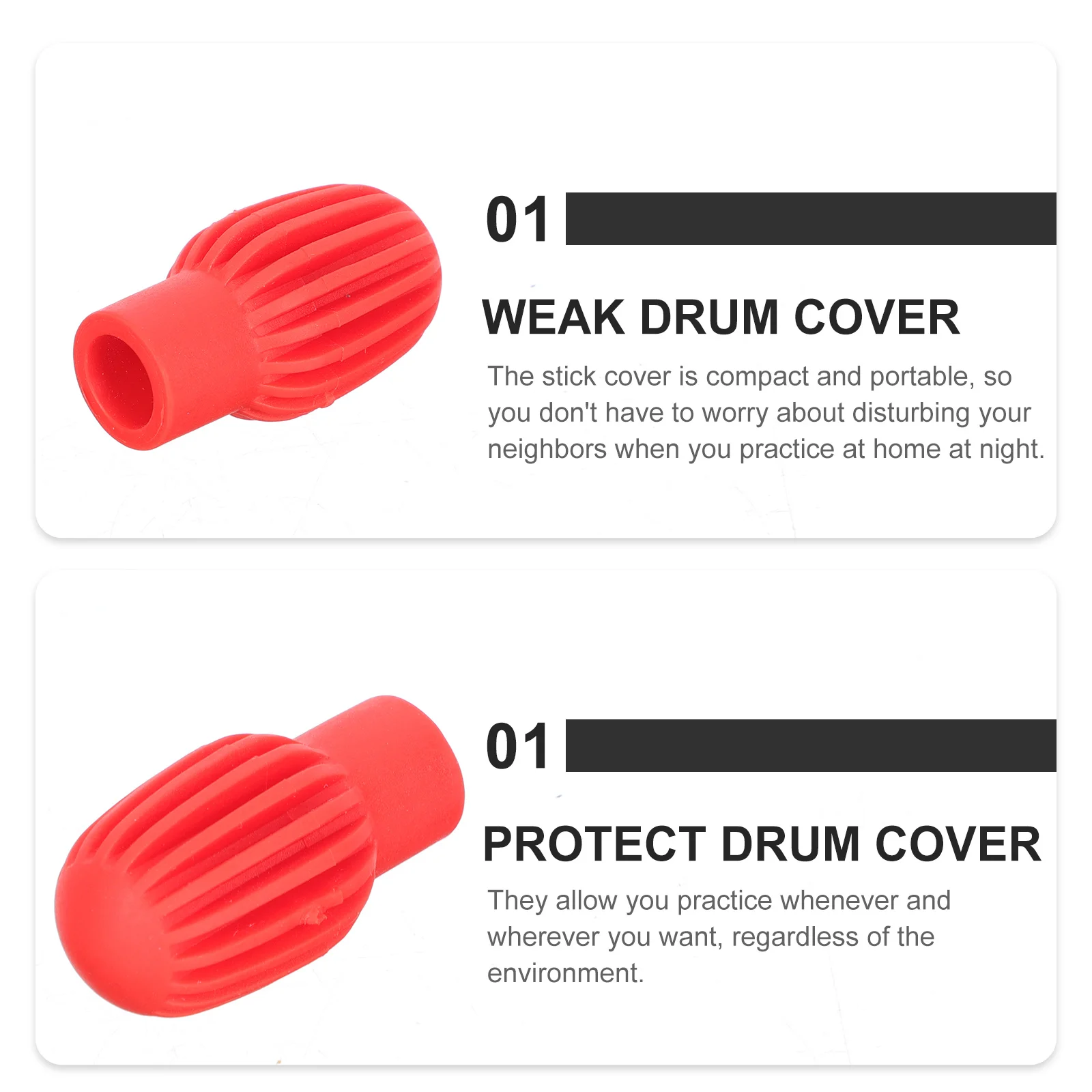 2 Pcs Drum Stick Silicone Case Drumstick Practice Covers For Beginner Accessories Caps Silica Gel Tips Protectors
2 Pcs Drum Stick Silicone Case Drumstick Practice Covers For Beginner Accessories Caps Silica Gel Tips Protectors