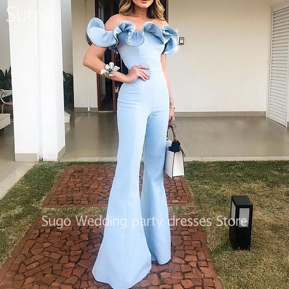 Customized Long Pantsuits Evening Dresses for Special Occasions Off Shoulder Sweep Train Women Gala Prom Party Dress 2025
Customized Long Pantsuits Evening Dresses for Special Occasions Off Shoulder Sweep Train Women Gala Prom Party Dress 2025