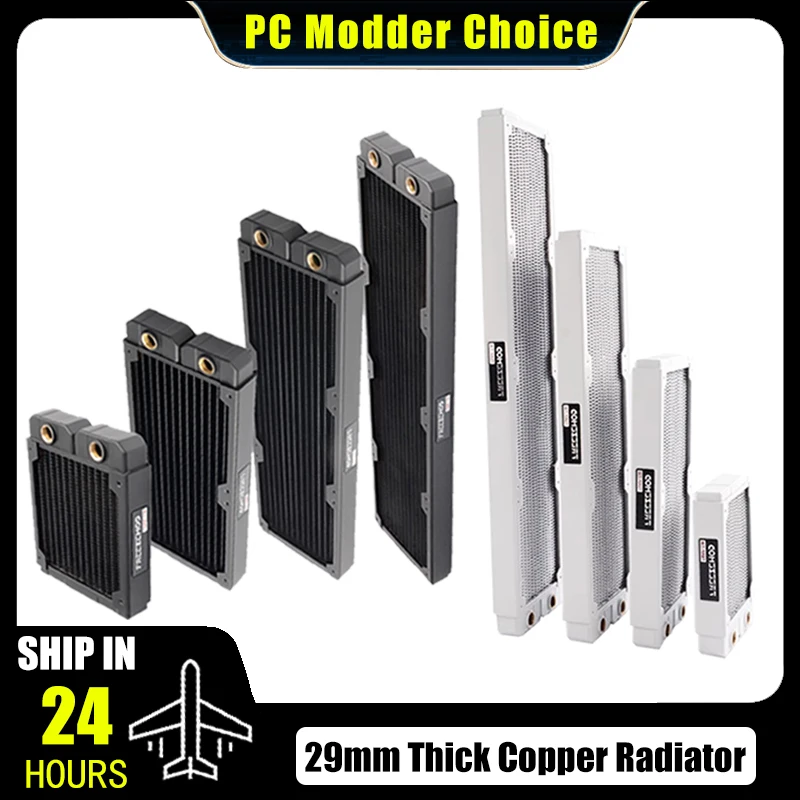 FREEZEMOD Copper Radiator Watercooler, Computer Water Cooling Match 120mm Fans TSRP-TW120/240/360/480, Black /White
FREEZEMOD Copper Radiator Watercooler, Computer Water Cooling Match 120mm Fans TSRP-TW120/240/360/480, Black /White
