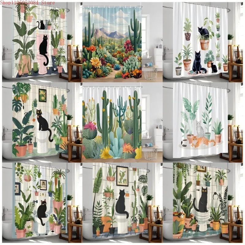 Cute Greenery Print Shower Curtain With Hooks Waterproof Mildew Proof Easy Install Washable For Bathroom Hotel Apartment Dorm
Cute Greenery Print Shower Curtain With Hooks Waterproof Mildew Proof Easy Install Washable For Bathroom Hotel Apartment Dorm