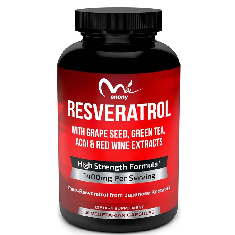 Resveratrol Ultra Strength Formula Green Tea, Grape Seeds, Red Wine, Acai Berry Fruit Extract -1400 MG -60 Capsules
Resveratrol Ultra Strength Formula Green Tea, Grape Seeds, Red Wine, Acai Berry Fruit Extract -1400 MG -60 Capsules