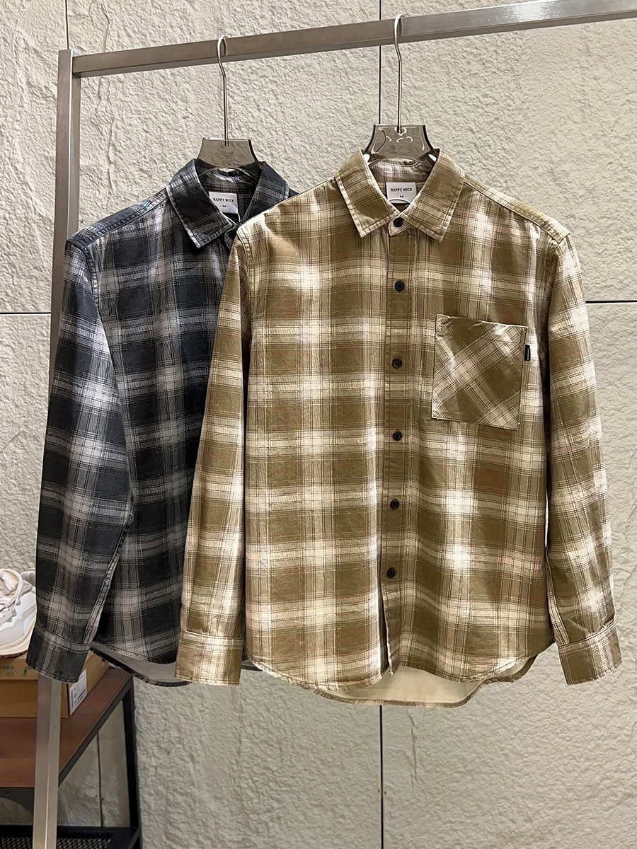 Washed Lyocell Cotton Long Sleeve Shirt American Style Casual Retro Unisex Plaid Leisure Shirt Trendy Youth Standard Fit
Washed Lyocell Cotton Long Sleeve Shirt American Style Casual Retro Unisex Plaid Leisure Shirt Trendy Youth Standard Fit
