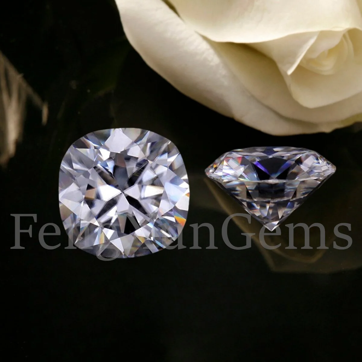 White D Color Cushion Cut Moissanite Stone Loose Gemstone Brilliant GRA Certificated Wholesale For Jewelry Ring
White D Color Cushion Cut Moissanite Stone Loose Gemstone Brilliant GRA Certificated Wholesale For Jewelry Ring
