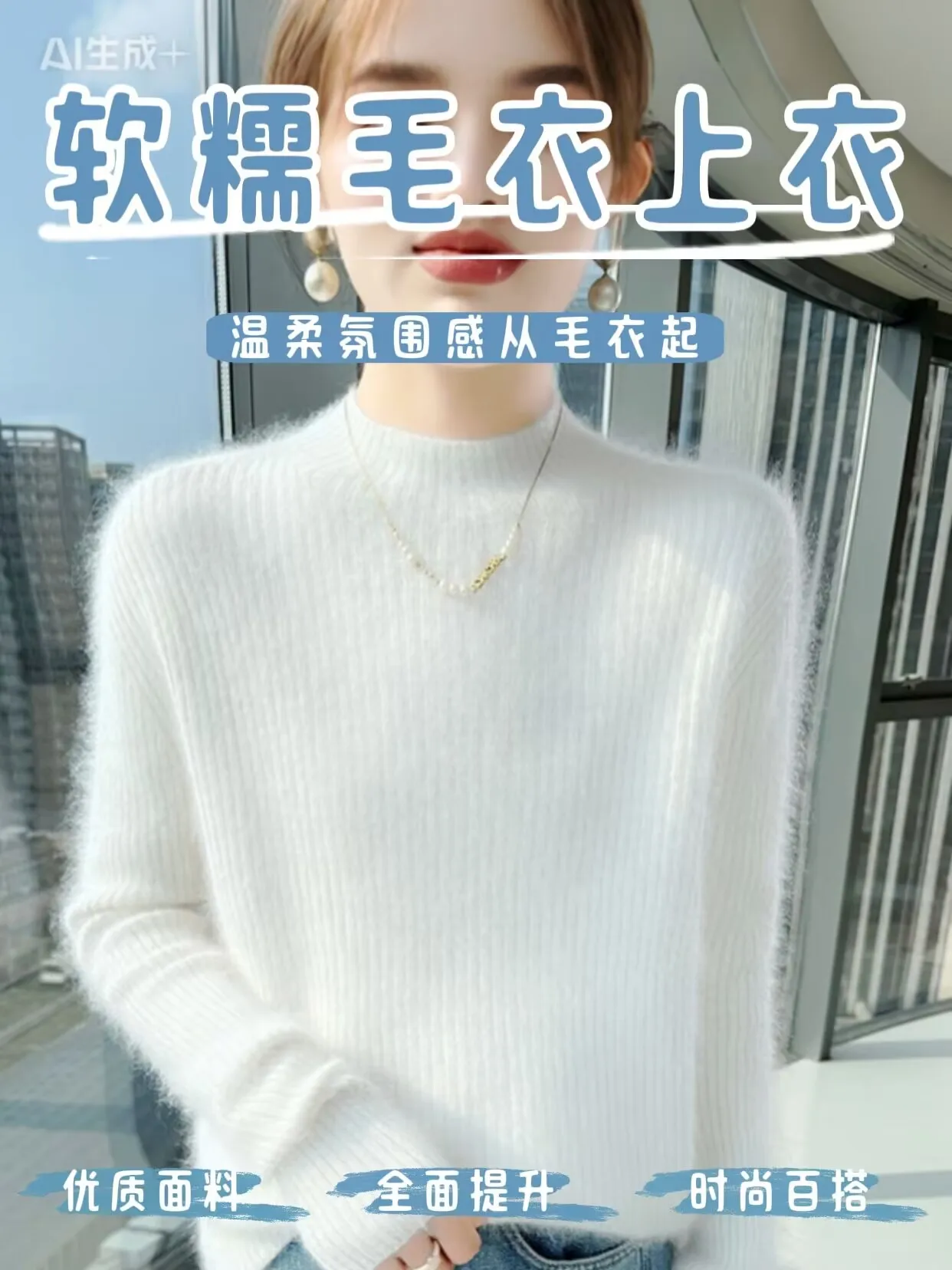 100% Mink Cashmere Sweater, Women's Pullover Base Sweater, High Elasticity Slim Fit Half High Neck Base Sweater, Knitted Sweater
100% Mink Cashmere Sweater, Women's Pullover Base Sweater, High Elasticity Slim Fit Half High Neck Base Sweater, Knitted Sweater