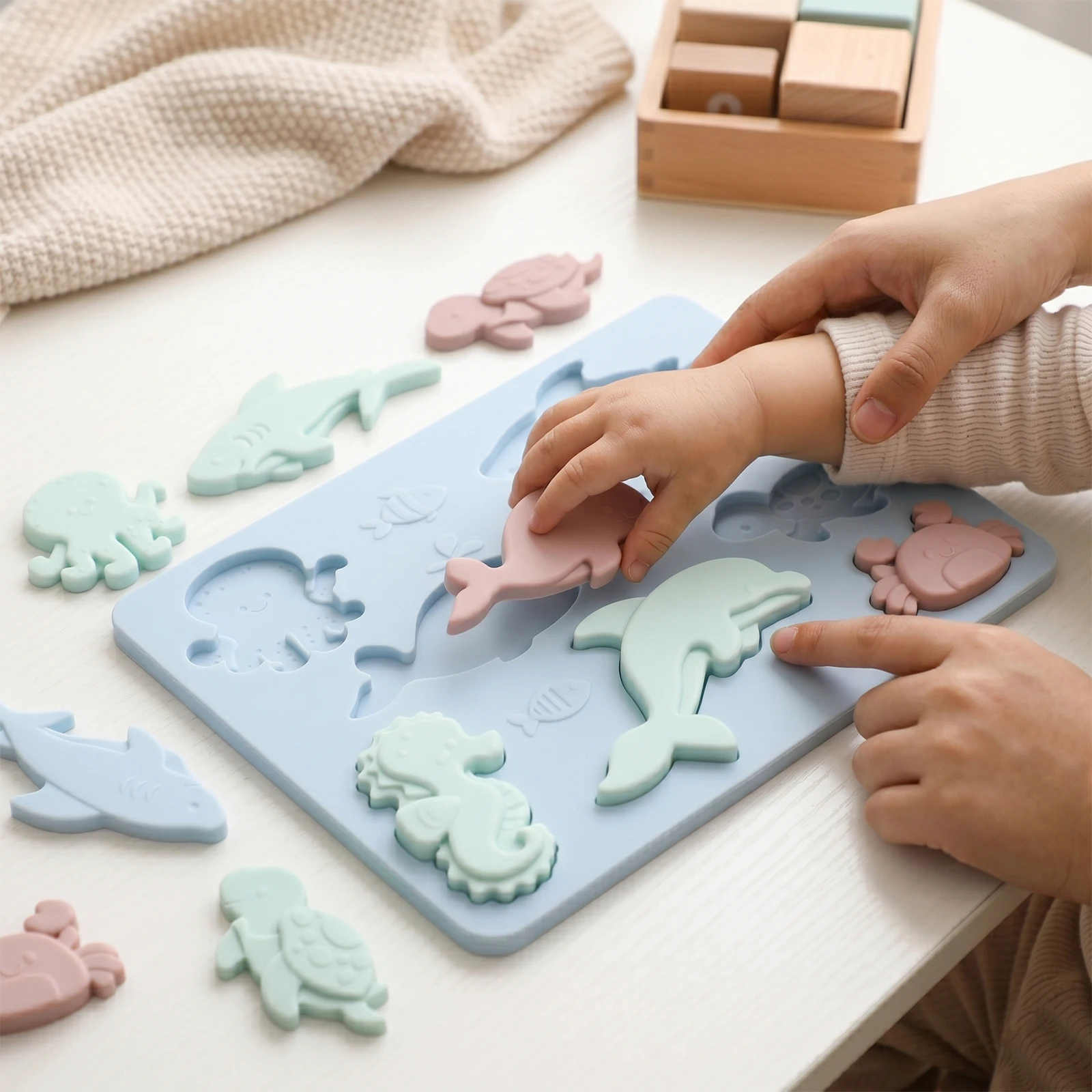 Silicone Shape Sorting Puzzle Toy for Toddlers, BPA-Free Montessori Educational Jigsaw Board, Soft Teething
Silicone Shape Sorting Puzzle Toy for Toddlers, BPA-Free Montessori Educational Jigsaw Board, Soft Teething
