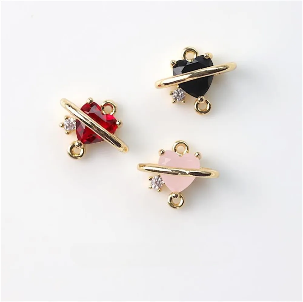 Copper-plated Gold Three-color Heart-shaped Little Planet Universe Double Ring Pendant DIY Bracelet Handmade Charm Accessories
Copper-plated Gold Three-color Heart-shaped Little Planet Universe Double Ring Pendant DIY Bracelet Handmade Charm Accessories