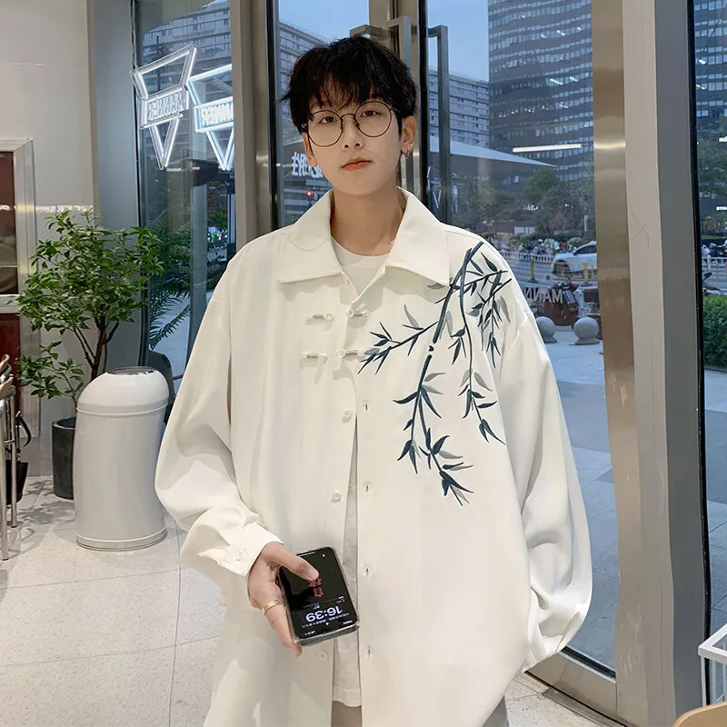 LAPPSTER Chinese Style Embroidered Designer Shirts Korean Fashion Blouses Long Sleeve Funny Black Vintage Button Up Shirts
LAPPSTER Chinese Style Embroidered Designer Shirts Korean Fashion Blouses Long Sleeve Funny Black Vintage Button Up Shirts