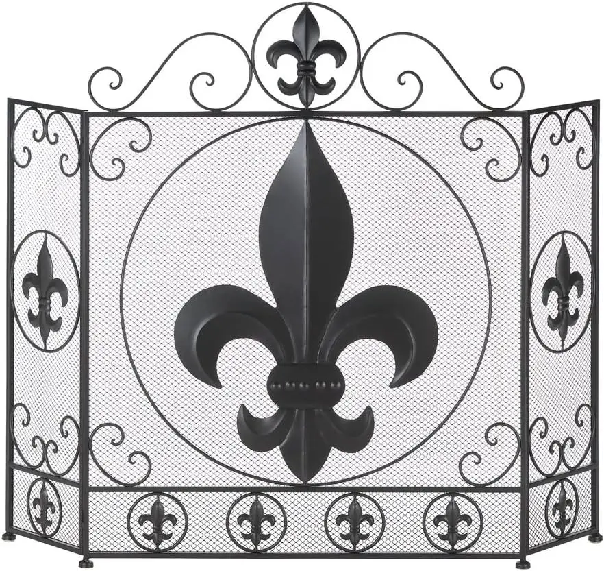 Fireplace Screens Three Panel, Arched Castiron Fleur-de-lis Fireplace Screen
Fireplace Screens Three Panel, Arched Castiron Fleur-de-lis Fireplace Screen