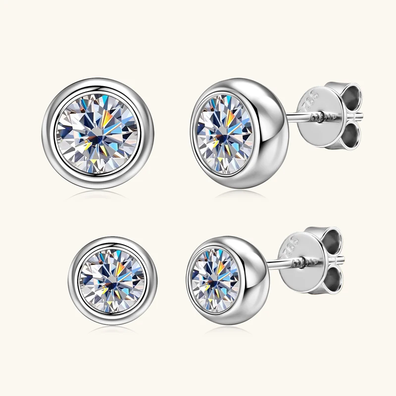 5mm/6.5mm Round Moissanite Earrings For Women Simple Fashion Bubble Earrings 925 Sterling Silver Wedding Party Fashion Jewelry
5mm/6.5mm Round Moissanite Earrings For Women Simple Fashion Bubble Earrings 925 Sterling Silver Wedding Party Fashion Jewelry