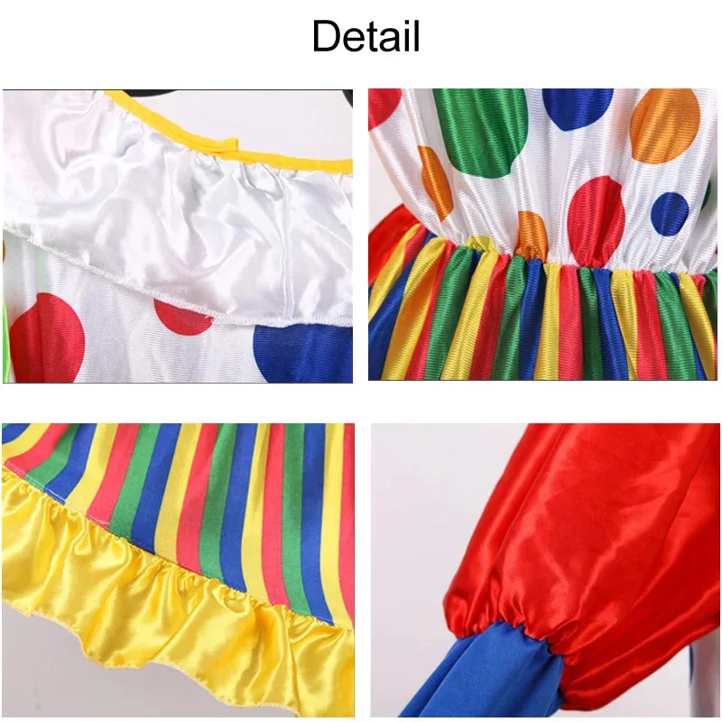 COSda@Women Funny Clown Costume Circus Carnival Fancy Dress Birthday Party Outfit Include colorful Wig + Red Nose + Dress + Sock
COSda@Women Funny Clown Costume Circus Carnival Fancy Dress Birthday Party Outfit Include colorful Wig + Red Nose + Dress + Sock