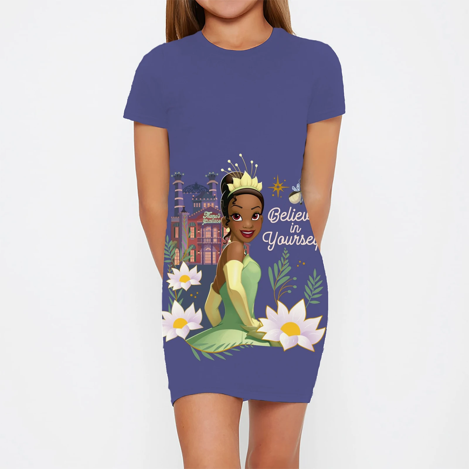 Summer Kids Girls Party Dresses Disney Tiana Princess Print Round Neck Short Sleeve Bodycon Dress Fashion Street Style
Summer Kids Girls Party Dresses Disney Tiana Princess Print Round Neck Short Sleeve Bodycon Dress Fashion Street Style