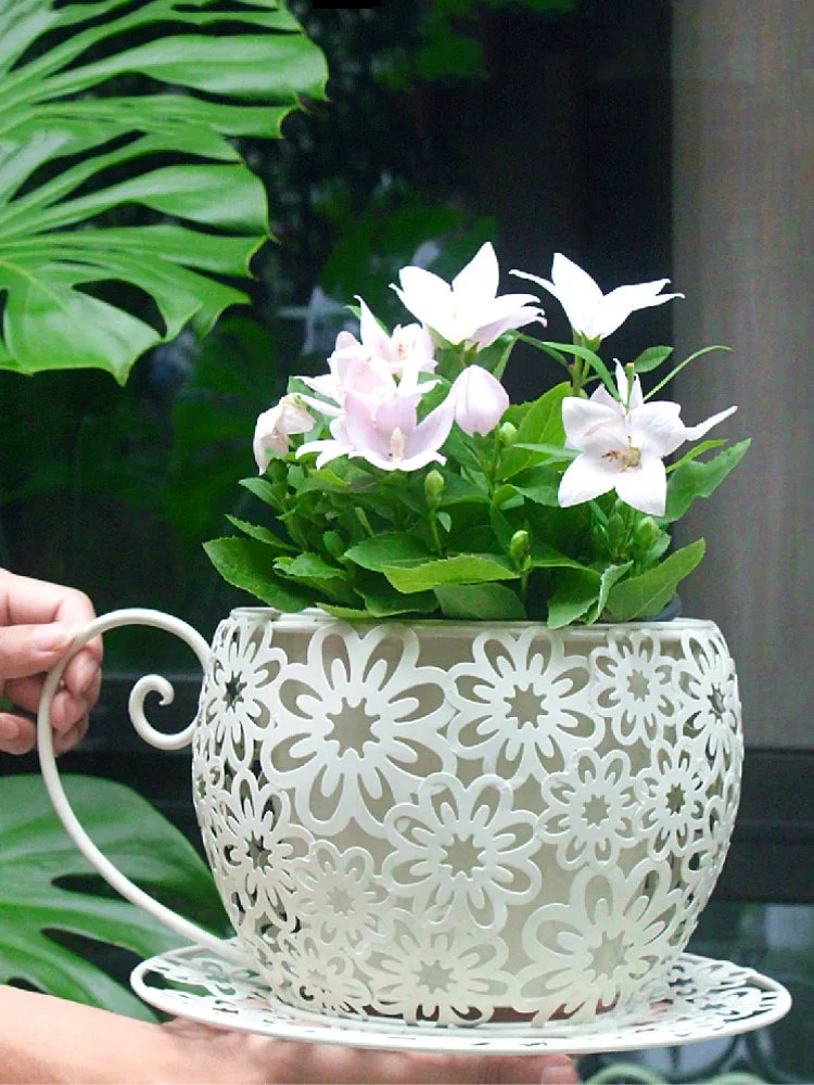 Flower Pot Household Outdoor Courtyard Garden Indoor Living Room Layout Landscaping Balcony Decorative Wrought Iron Flower Ware
Flower Pot Household Outdoor Courtyard Garden Indoor Living Room Layout Landscaping Balcony Decorative Wrought Iron Flower Ware