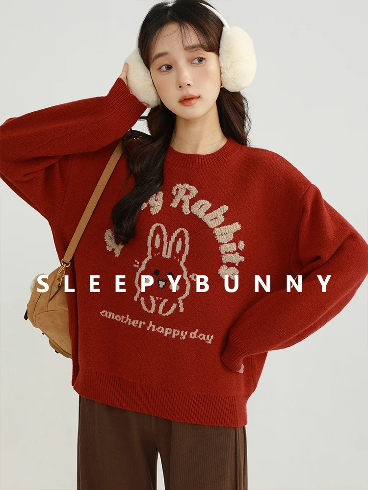 Elegant Casual Loose Red Knit Sweater for Women Autumn Winter Warm Pullover Top Cute Graphic Embroidery Cozy Long Sleeve Jumper
Elegant Casual Loose Red Knit Sweater for Women Autumn Winter Warm Pullover Top Cute Graphic Embroidery Cozy Long Sleeve Jumper
