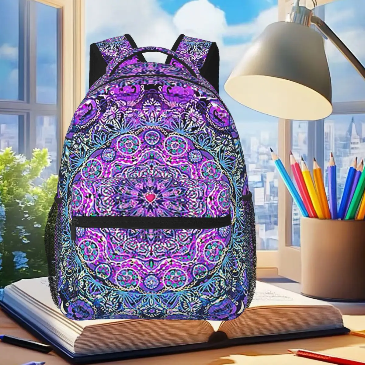 Рюкзак Cosmic Love Mandal, студенческая сумка для книг для мальчиков и девочек, детская школьная сумка, компьютерные сумки на плечо для мужчин и женщин
Рюкзак Cosmic Love Mandal, студенческая сумка для книг для мальчиков и девочек, детская школьная сумка, компьютерные сумки на плечо для мужчин и женщин