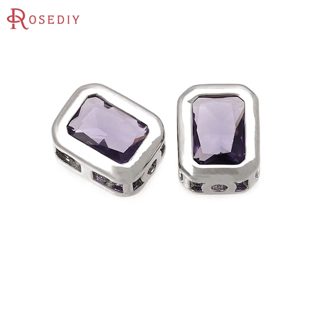 10PCS 18K Gold Color Brass Zircon Rectangle Spacer Bracelet Beads Charms Necklace High Quality Jewelry Diy Accessories Making
10PCS 18K Gold Color Brass Zircon Rectangle Spacer Bracelet Beads Charms Necklace High Quality Jewelry Diy Accessories Making