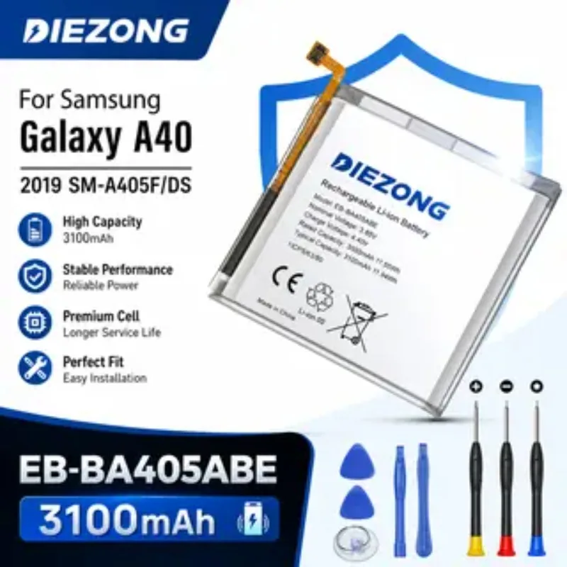 New EB‑BA405ABE 3100mAh 3.85V Battery for Samsung Galaxy A40 2019 SM‑A405F A405F/DS A405FN A405FM A405S Mobile Phone Batteries
New EB‑BA405ABE 3100mAh 3.85V Battery for Samsung Galaxy A40 2019 SM‑A405F A405F/DS A405FN A405FM A405S Mobile Phone Batteries