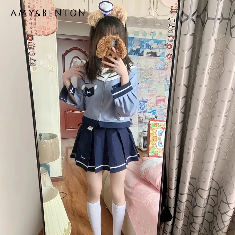 2025 Japanese Original Spring and Summer Genuine Cute JK Uniform Long Sleeve Sweet Cute Childish Sailor Dress Suit For Female
2025 Japanese Original Spring and Summer Genuine Cute JK Uniform Long Sleeve Sweet Cute Childish Sailor Dress Suit For Female