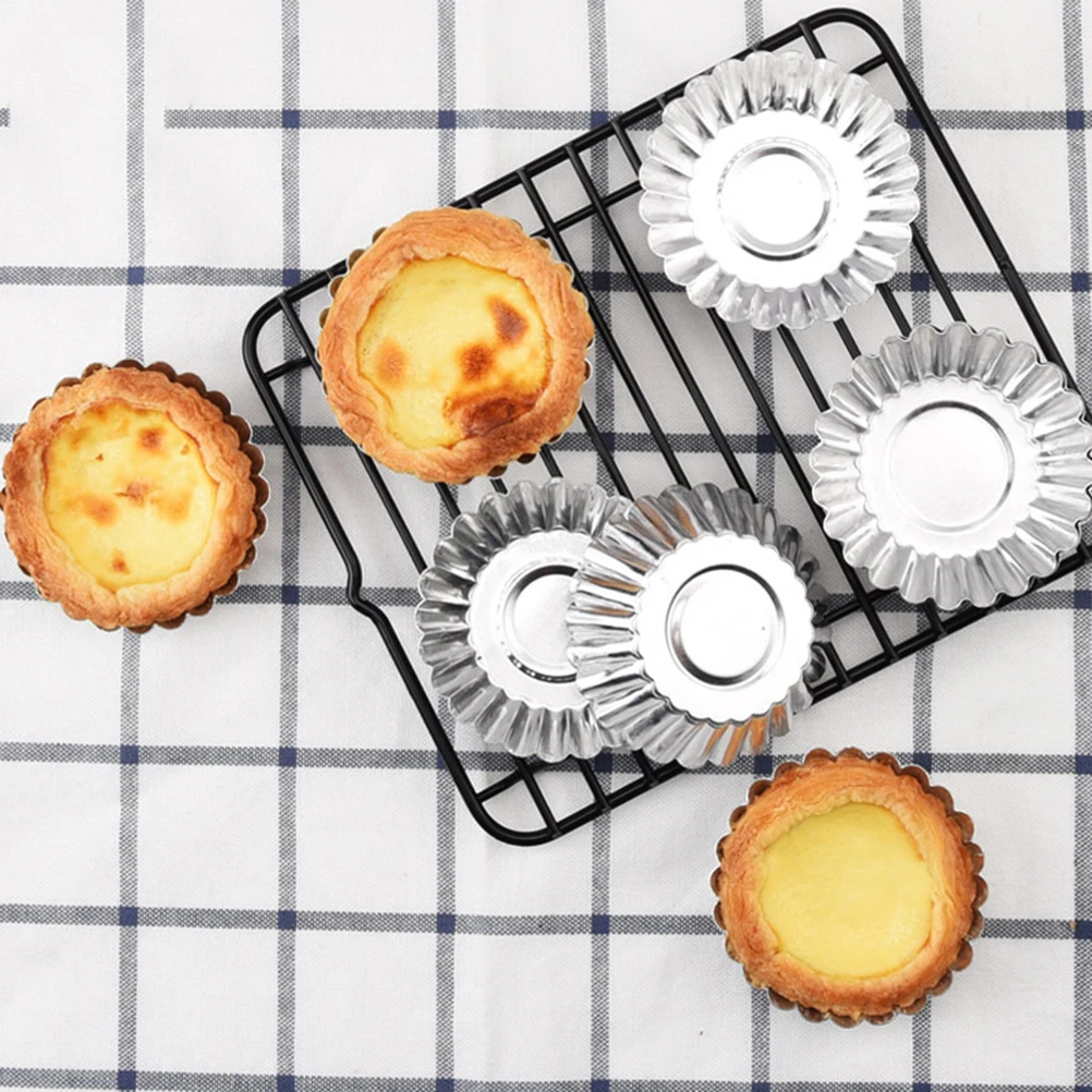 66pcs Aluminum Alloy Cake Mold Egg Tarts Muffin Baking Cup Nonstick Coating Quick Heat Conductivity Perfect for Small Cakes Pies 
66pcs Aluminum Alloy Cake Mold Egg Tarts Muffin Baking Cup Nonstick Coating Quick Heat Conductivity Perfect for Small Cakes Pies