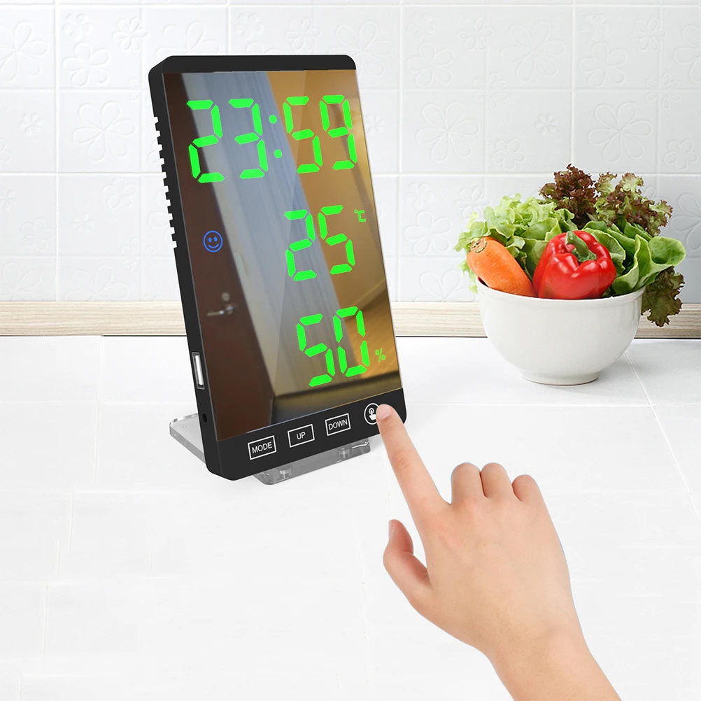 LED Temperature Humidity Alarm Digital Desk Clock Multifunctional Bedroom Clock Temp Display Easy Read Large Numbers
LED Temperature Humidity Alarm Digital Desk Clock Multifunctional Bedroom Clock Temp Display Easy Read Large Numbers