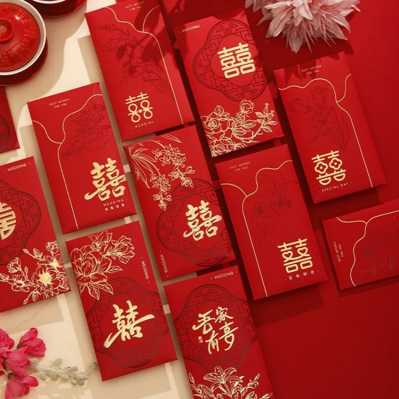 6pcs Chinese Wedding Red Envelope Wedding Return Gift Large Red Envelope Plug Door Xi Words Lishui Envelope Wedding Supplies
6pcs Chinese Wedding Red Envelope Wedding Return Gift Large Red Envelope Plug Door Xi Words Lishui Envelope Wedding Supplies