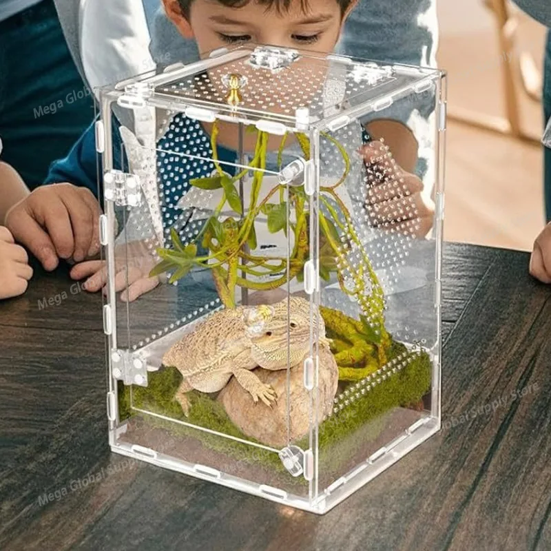 Transparent Acrylic Reptile Breeding Box For Geckos Lizards Snakes And Insects Large Desktop Display Storage For Home Desk Decor
Transparent Acrylic Reptile Breeding Box For Geckos Lizards Snakes And Insects Large Desktop Display Storage For Home Desk Decor