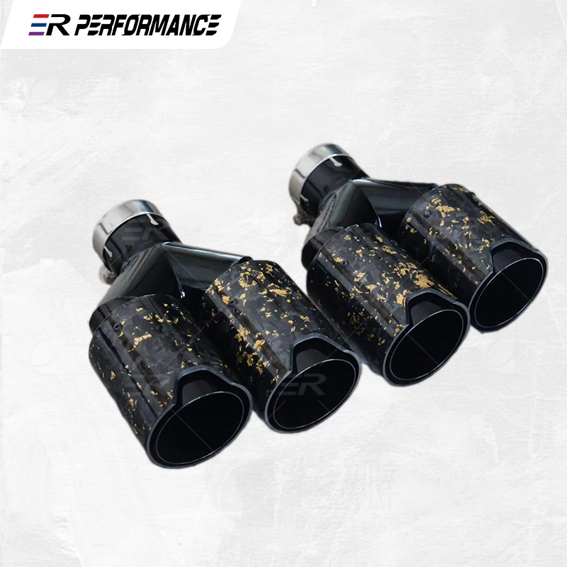 1 PC 93mm Out Muffler Golden Forged Carbon Fiber 304 Black Stainless Universal Car Accessories Exhaust Tips End Pipes For BMW
1 PC 93mm Out Muffler Golden Forged Carbon Fiber 304 Black Stainless Universal Car Accessories Exhaust Tips End Pipes For BMW
