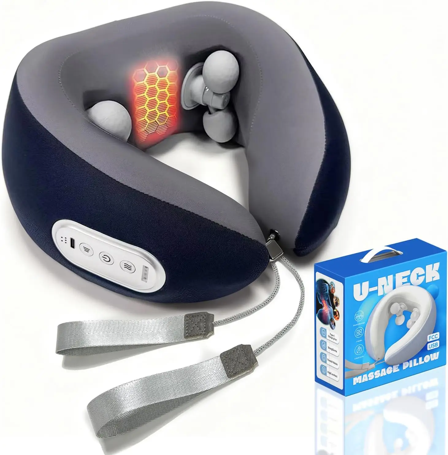 Neck Massager with Heat & Kneading, Pain Relief Pillow for Travel Office Home, Dark Blue Gift
Neck Massager with Heat & Kneading, Pain Relief Pillow for Travel Office Home, Dark Blue Gift