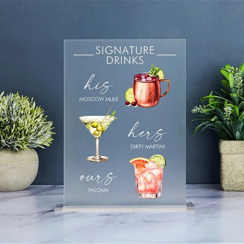 Signature Drinks Sign Wedding Bar Menu Sign Signature Cocktails Signage Custom Acrylic Wedding His Hers Ours Bar Signage
Signature Drinks Sign Wedding Bar Menu Sign Signature Cocktails Signage Custom Acrylic Wedding His Hers Ours Bar Signage