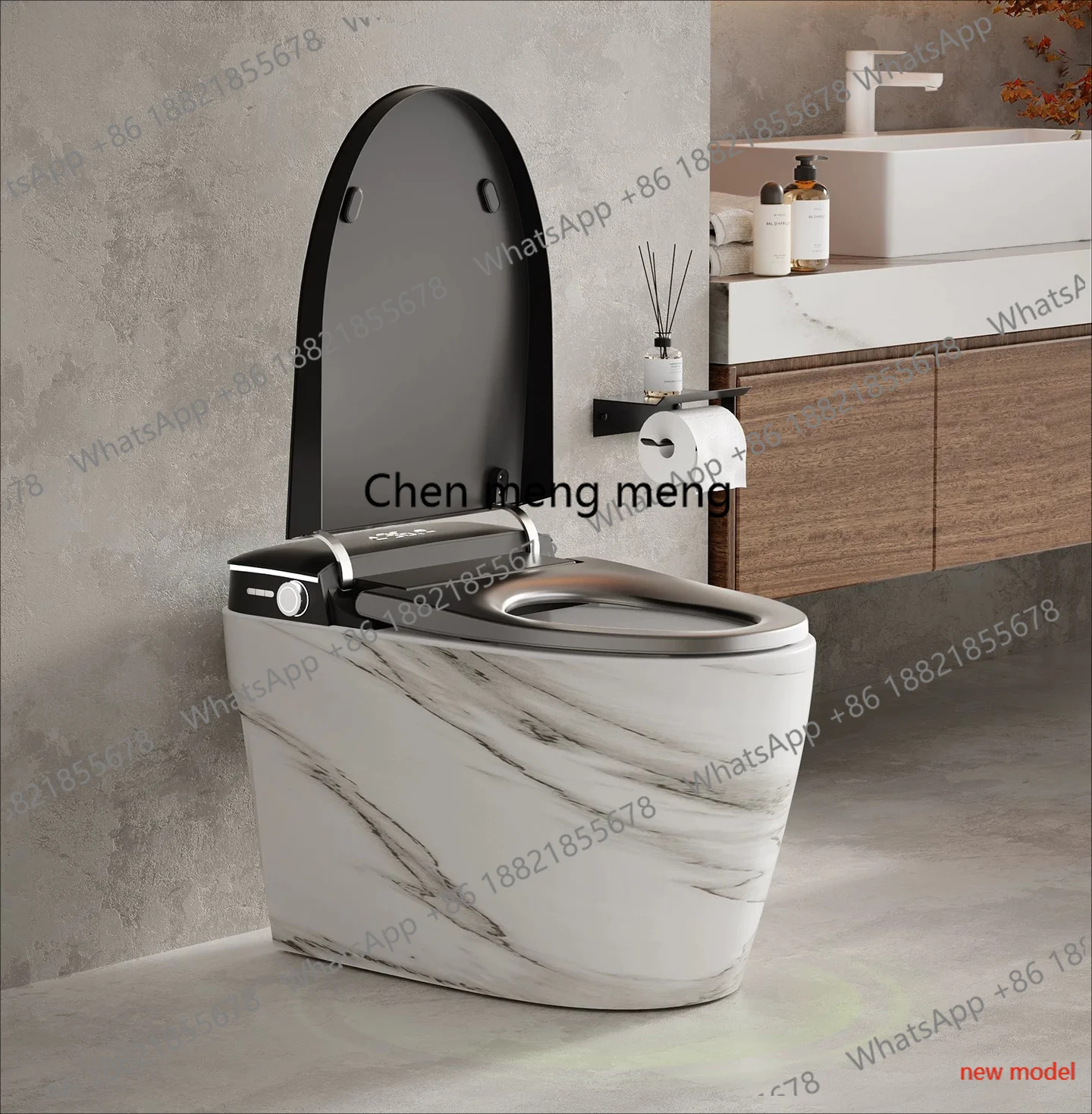 Household siphon imitation marble pattern automatic smart toilet toilet has no water pressure limitF132
Household siphon imitation marble pattern automatic smart toilet toilet has no water pressure limitF132