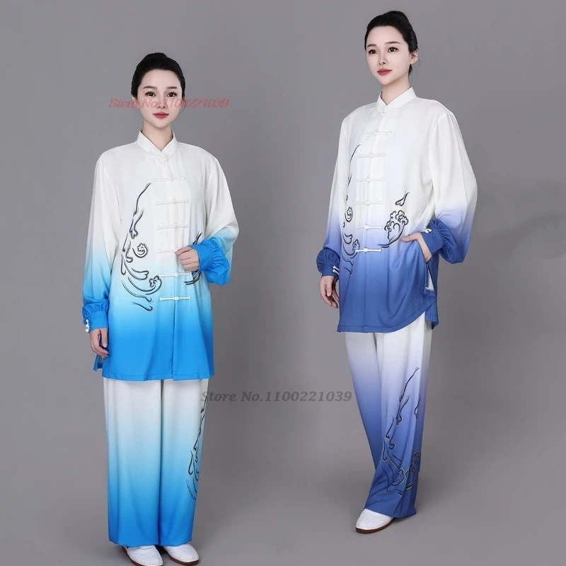 2026 chinese kungfu tai chi clothing martial arts taijiquan gradient color tops+pants set tai chi training exercise performance
2026 chinese kungfu tai chi clothing martial arts taijiquan gradient color tops+pants set tai chi training exercise performance