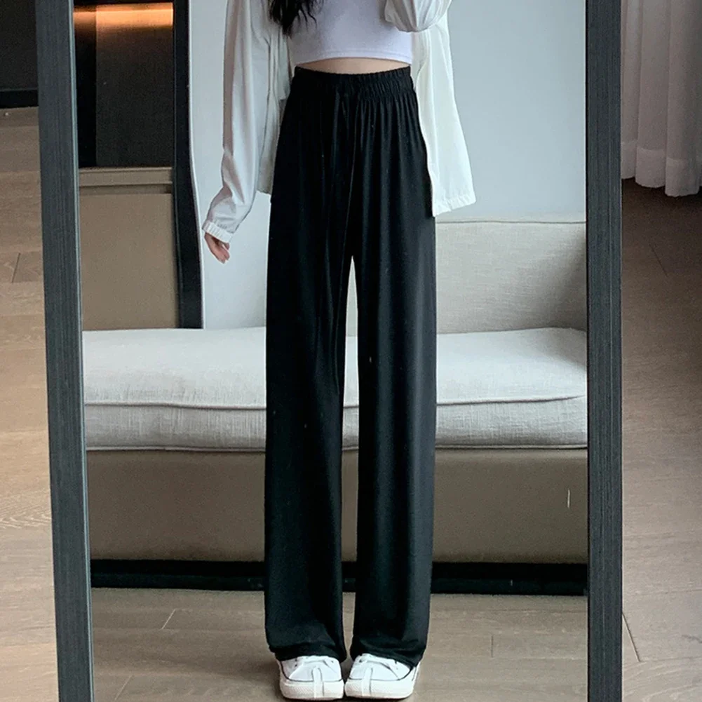 Spring Fashion Ice Silk Trousers Breathable Pants Black All Seasons Leisure Style Regular Length Slight Elastic
Spring Fashion Ice Silk Trousers Breathable Pants Black All Seasons Leisure Style Regular Length Slight Elastic