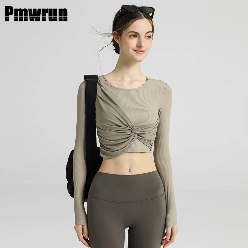 PMWRUN Женская рубашка для йоги с длинными рукавами и поворотной передней частью, супермягкая и дышащая ткань, идеально подходящая для тренировок в тренажерном зале и занятий йогой
PMWRUN Женская рубашка для йоги с длинными рукавами и поворотной передней частью, супермягкая и дышащая ткань, идеально подходящая для тренировок в тренажерном зале и занятий йогой