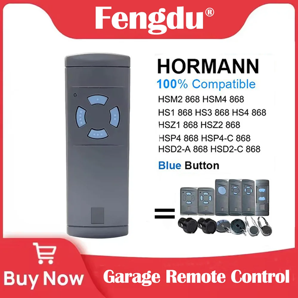 Garage Door Remote Control Duplicator HSM4 HS4 HSE4 HSM2 HSE2 HS1 HS2 HSZ1 HSZ2 868MHz Keychain Transmitter
Garage Door Remote Control Duplicator HSM4 HS4 HSE4 HSM2 HSE2 HS1 HS2 HSZ1 HSZ2 868MHz Keychain Transmitter