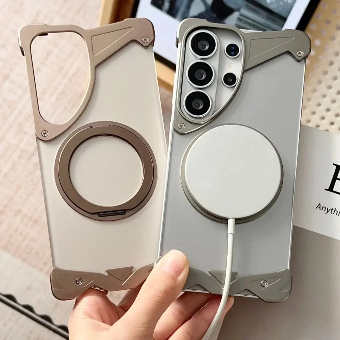 Metal Frameless Phone Case Suitable for Samsung Galaxy S26 S25 S24 S23 Ultra with Stand 360° Rotation Borderless Cover
Metal Frameless Phone Case Suitable for Samsung Galaxy S26 S25 S24 S23 Ultra with Stand 360° Rotation Borderless Cover