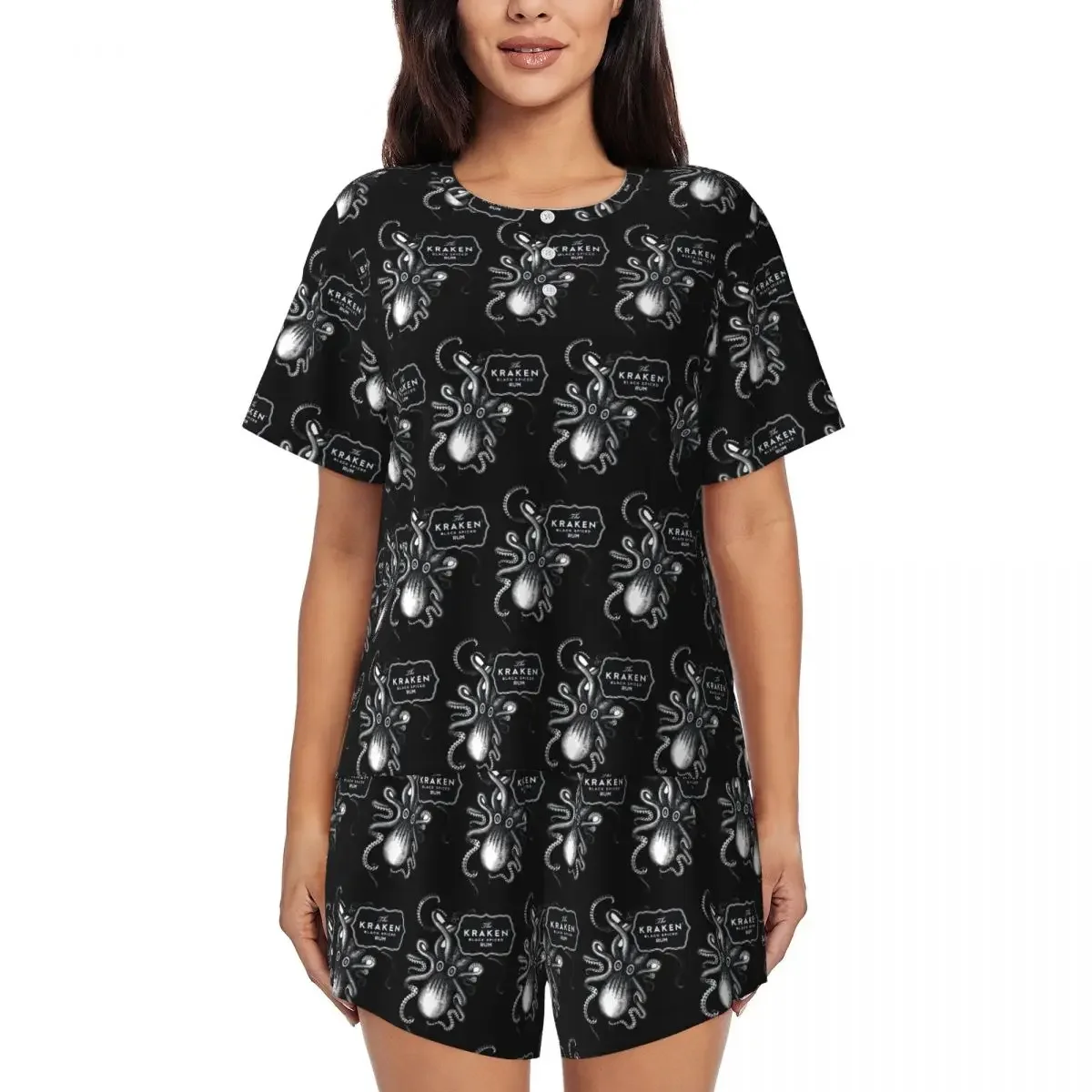 Kraken Rum Round Neck Short Sleeves Nightdress for Sleeping Sleepshirts Women Loose Pajama Set Short Pants
Kraken Rum Round Neck Short Sleeves Nightdress for Sleeping Sleepshirts Women Loose Pajama Set Short Pants