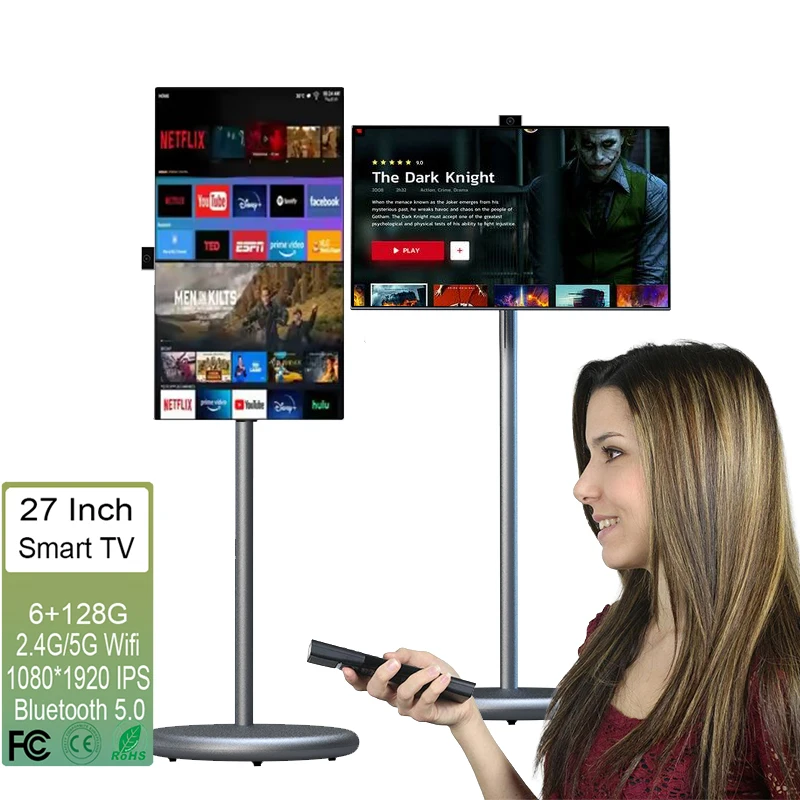 Переверенные поставщики 27-дюймовый аккумулятор Android TV 128 г Сенсорный экран Smart TV Портативный ЖК-дисплей Мобильный смарт-телевизор с подставкой
Переверенные поставщики 27-дюймовый аккумулятор Android TV 128 г Сенсорный экран Smart TV Портативный ЖК-дисплей Мобильный смарт-телевизор с подставкой