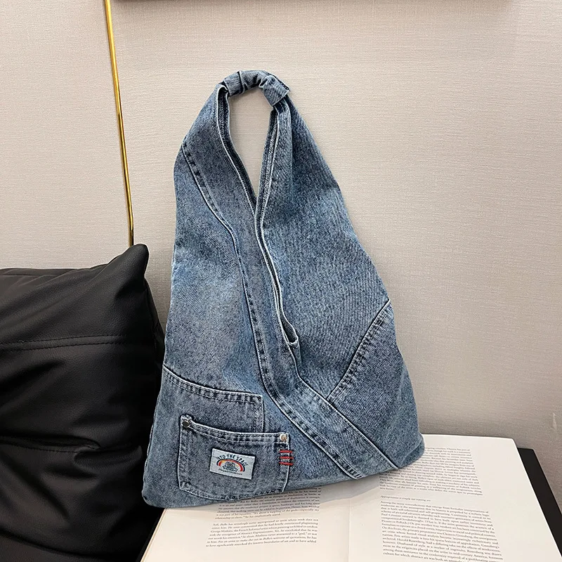 Korean Retro Thread Design Denim Shoulder Bags for Women Large Capacity Ladies Tote Vest Bag College Student Class Girls Handbag
Korean Retro Thread Design Denim Shoulder Bags for Women Large Capacity Ladies Tote Vest Bag College Student Class Girls Handbag