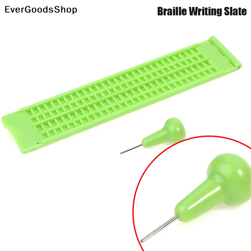 New 1Set 4 Lines 28 Cells Practical School Plastic Braille Portable Writing Slate Wth Stylus Green Blue School Study Supplies
New 1Set 4 Lines 28 Cells Practical School Plastic Braille Portable Writing Slate Wth Stylus Green Blue School Study Supplies