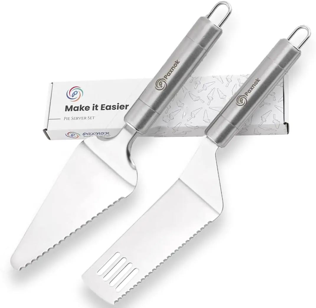 Stainless Steel Pie Server & Cake Cutter Slicer for Desserts, Brownies, Lasagna - 10 Inches
Stainless Steel Pie Server & Cake Cutter Slicer for Desserts, Brownies, Lasagna - 10 Inches