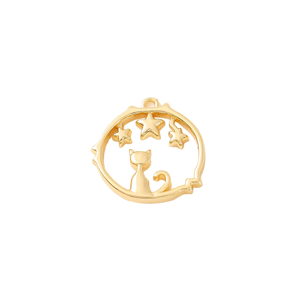 Factory Wholesale Plated Gold Color Brass Round Cat Charms Pendants Necklace And Bracelet Earring Diy Jewelry Accessories Parts
Factory Wholesale Plated Gold Color Brass Round Cat Charms Pendants Necklace And Bracelet Earring Diy Jewelry Accessories Parts