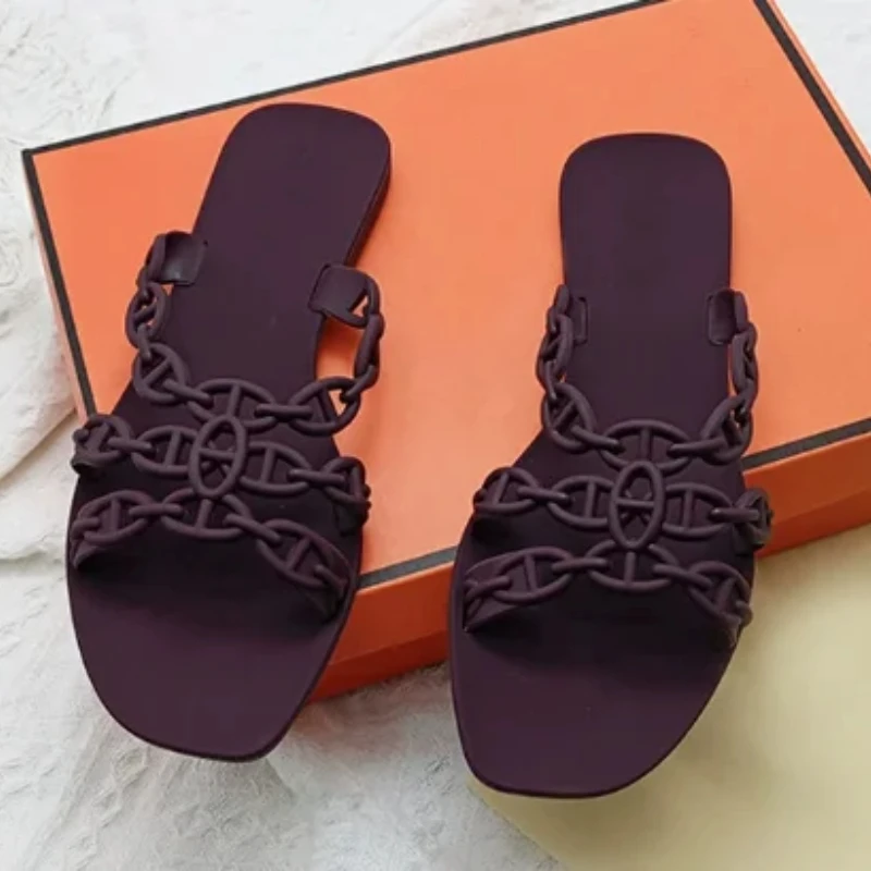 Home Female Summer Web Celebrity Pig Nose Jelly Slippers Slippers To Wear Outside Beach Flat Non-slip A Word Procrastinates
Home Female Summer Web Celebrity Pig Nose Jelly Slippers Slippers To Wear Outside Beach Flat Non-slip A Word Procrastinates