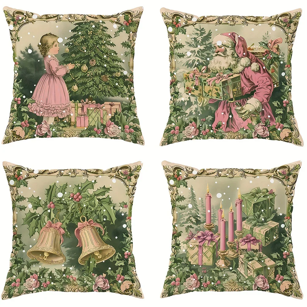 Retro Christmas decoration pillowcase Santa Claus and gift pillow cover Sofa cushion cover various room home decoration
Retro Christmas decoration pillowcase Santa Claus and gift pillow cover Sofa cushion cover various room home decoration