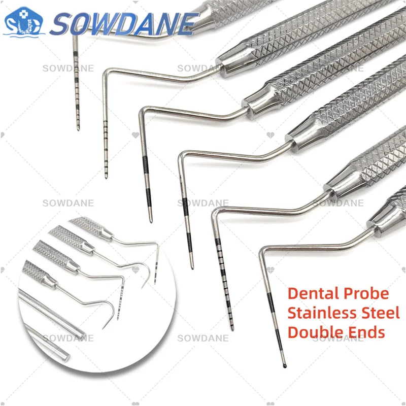 Dental Stainless Steel Periodontal Probe with Scaler Explorer Instrument Tool Tooth Cleaning Dentist Endodontic Tool Equipment
Dental Stainless Steel Periodontal Probe with Scaler Explorer Instrument Tool Tooth Cleaning Dentist Endodontic Tool Equipment