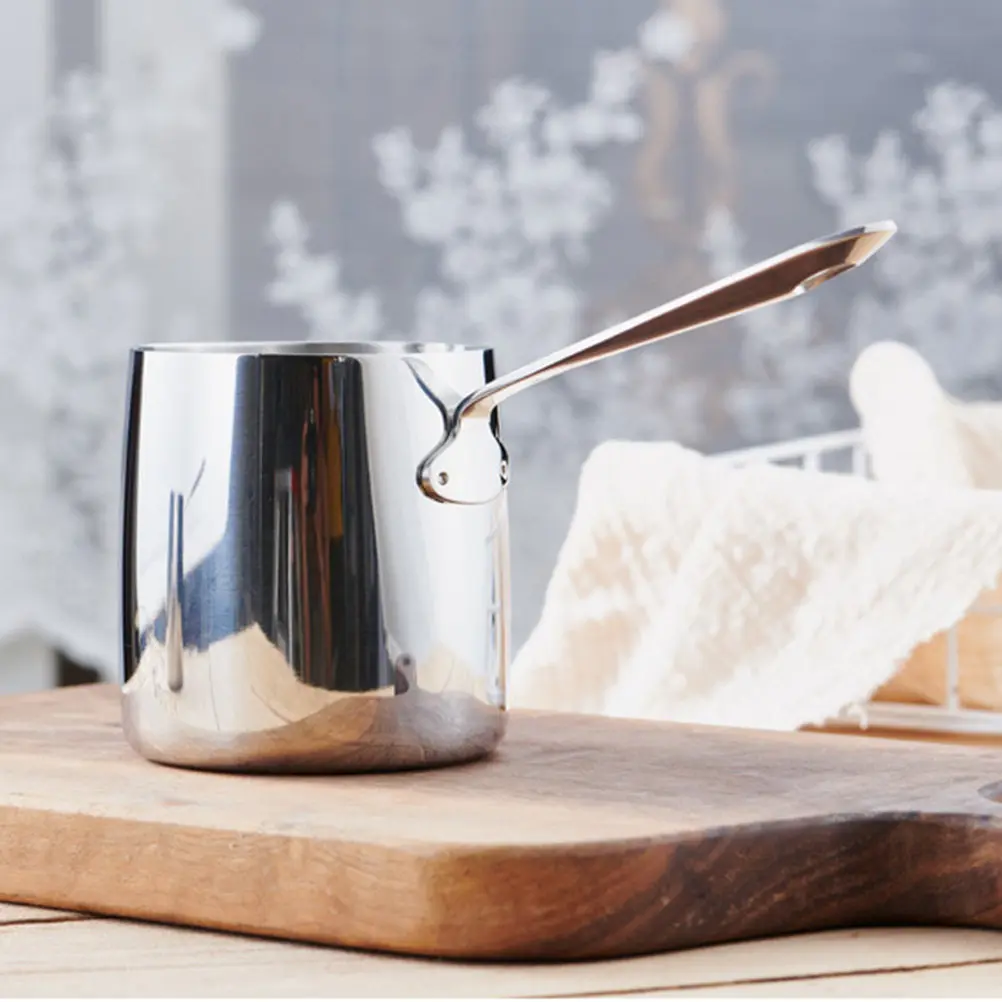 Кофейник из нержавеющей стали премиум-класса 370 мл с носиком для турецкого кофе, подогрева молока, плавления масла, разогрева соусов, для домашнего использования и кафе
Кофейник из нержавеющей стали премиум-класса 370 мл с носиком для турецкого кофе, подогрева молока, плавления масла, разогрева соусов, для домашнего использования и кафе